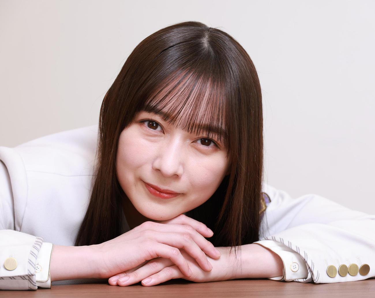 卒業を前に心境を語る鈴木絢音（撮影・中島郁夫）