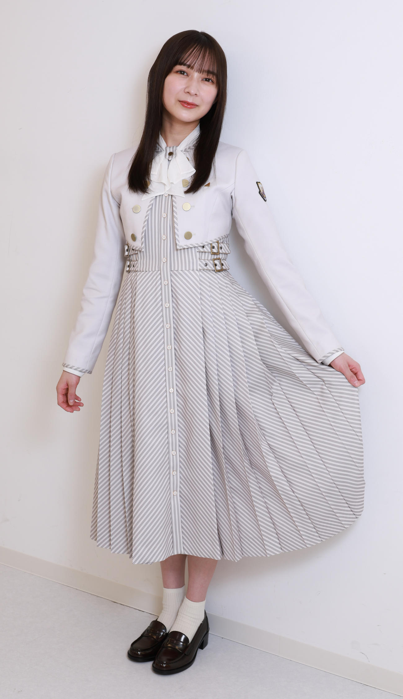 卒業を前に心境を語る鈴木絢音（撮影・中島郁夫）