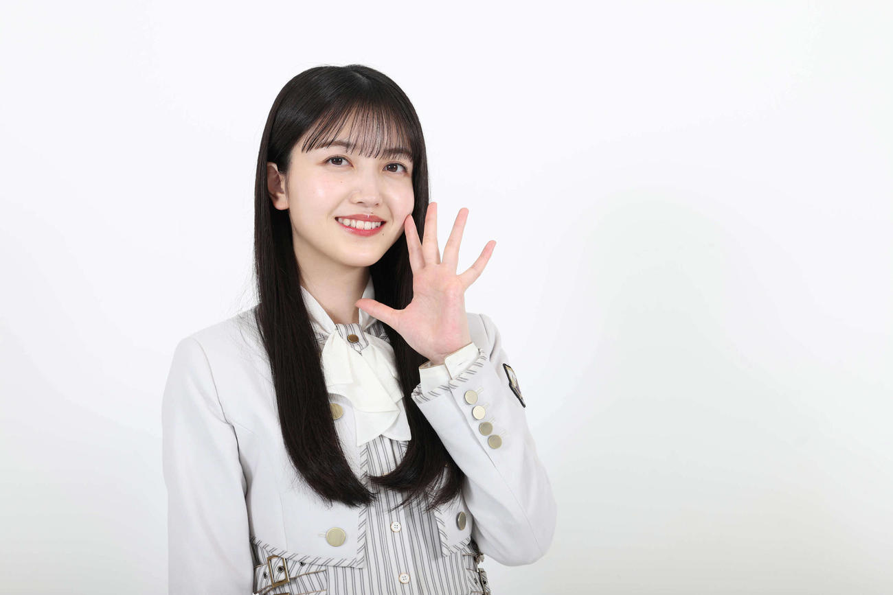 新曲のセンターを初めて担う乃木坂46の久保史緒里（撮影・丹羽敏通）