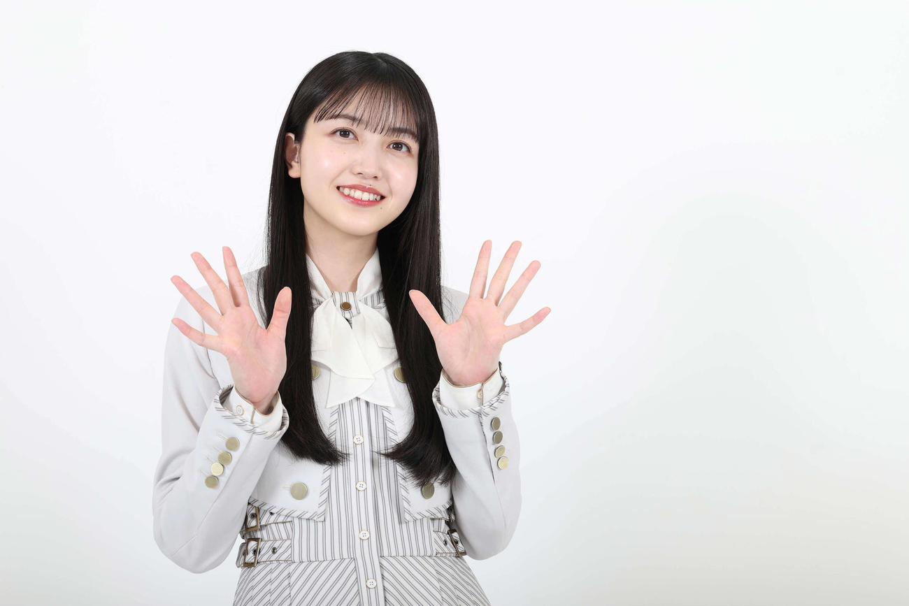 新曲のセンターを初めて担う乃木坂46の久保史緒里（撮影・丹羽敏通）