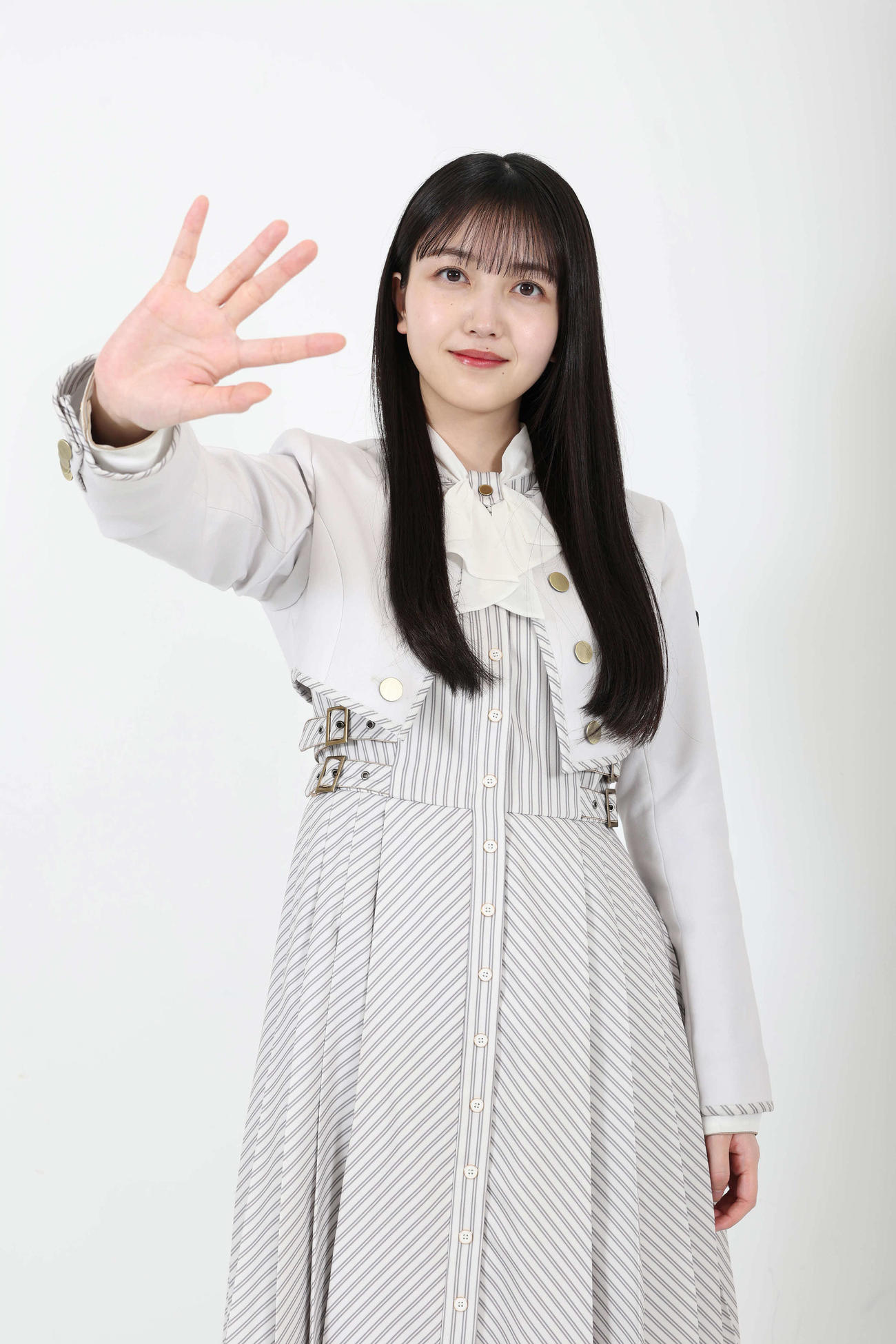 新曲のセンターを初めて担う乃木坂46の久保史緒里（撮影・丹羽敏通）