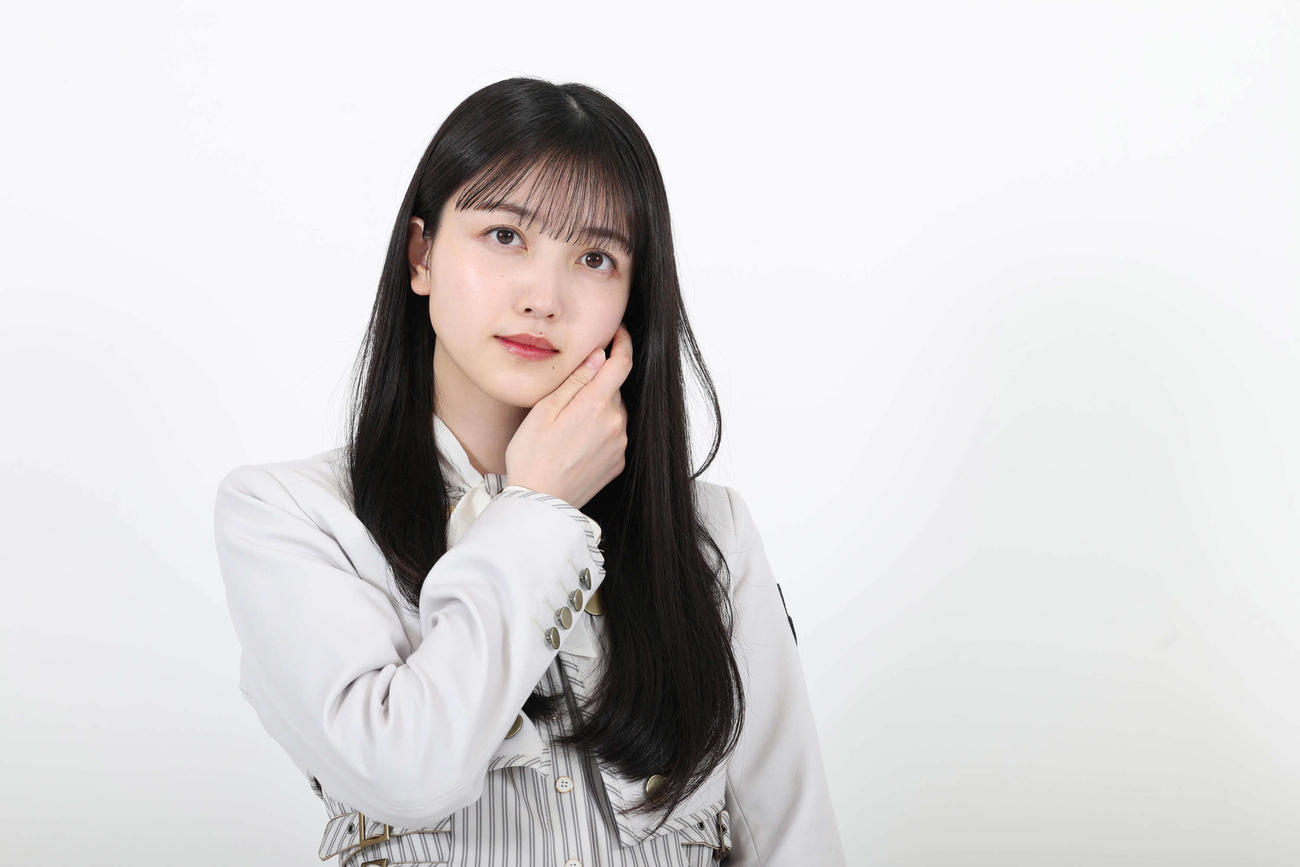 新曲のセンターを初めて担う乃木坂46の久保史緒里（撮影・丹羽敏通）
