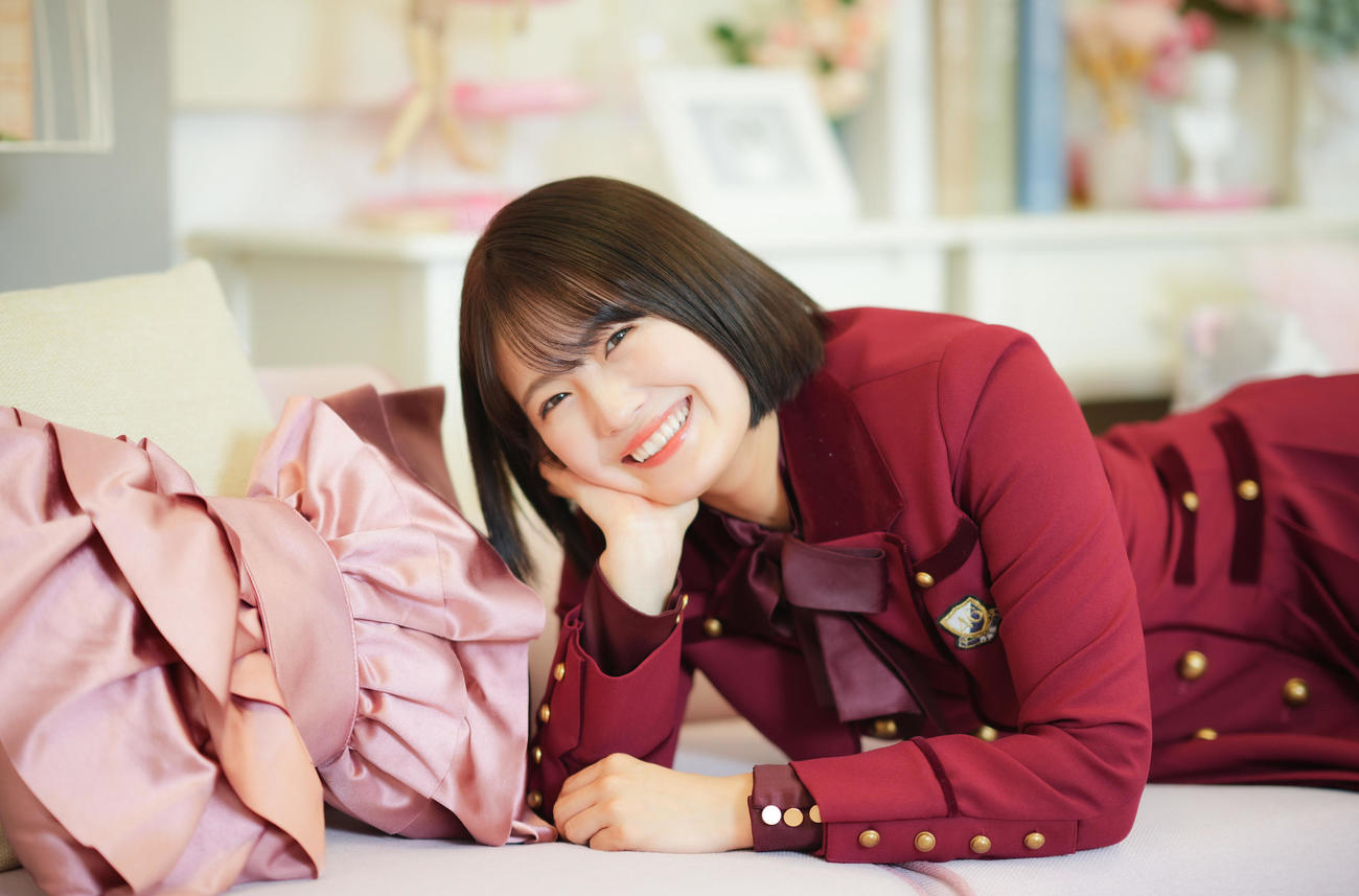 周囲を明るくしてくれるニコッとかわいらしい笑顔が魅力的な乃木坂46清宮レイ（撮影・垰建太）