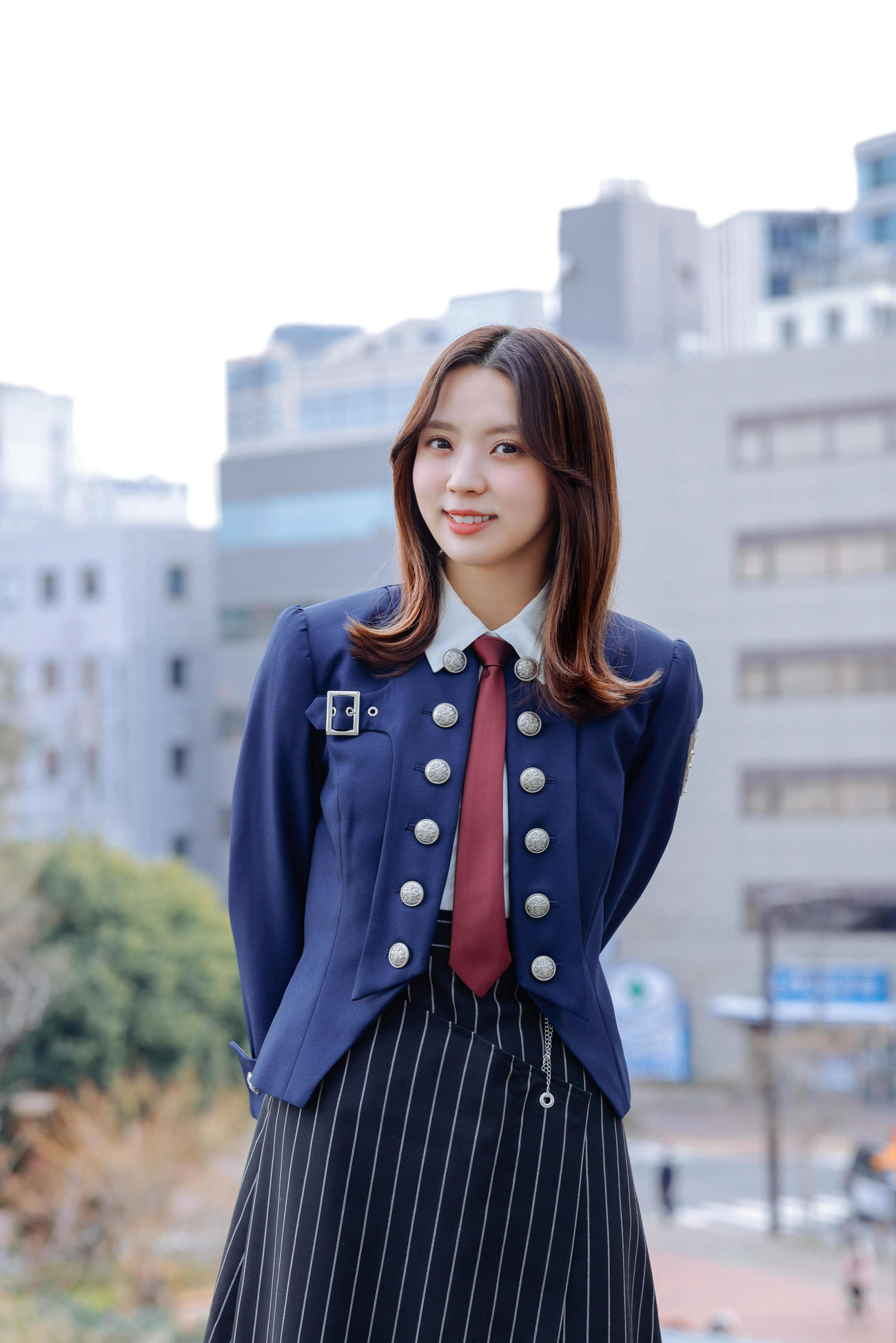 柔らかな笑顔を浮かべる櫻坂46小林由依（上山陽介氏撮影）