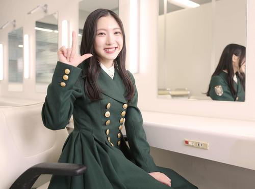 ラヴィット！ポーズをとる櫻坂46の谷口愛季（撮影・野上伸悟）