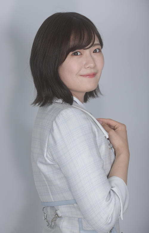 明るい笑顔を見せる乃木坂46清宮レイ（撮影・中島郁夫）