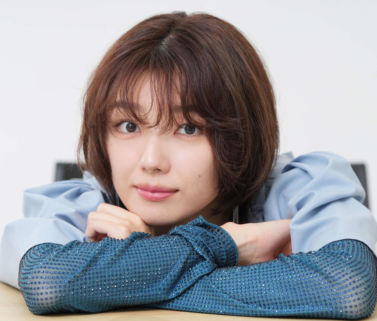 映画「新米記者トロッ子」で映画初出演にして主演を務めた櫻坂46藤吉夏鈴（撮影・小沢裕）