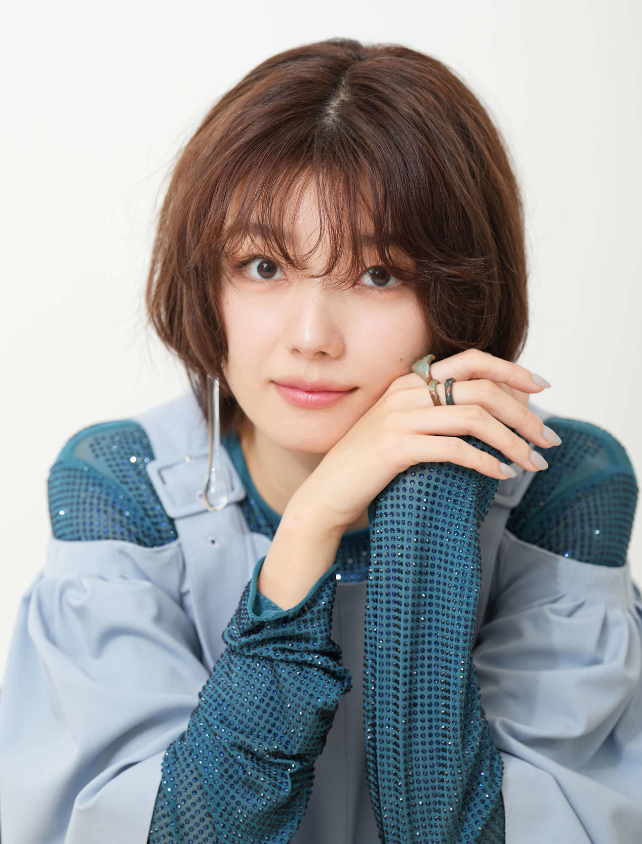 映画「新米記者トロッ子」で映画初出演にして主演を務めた櫻坂46藤吉夏鈴（撮影・小沢裕）