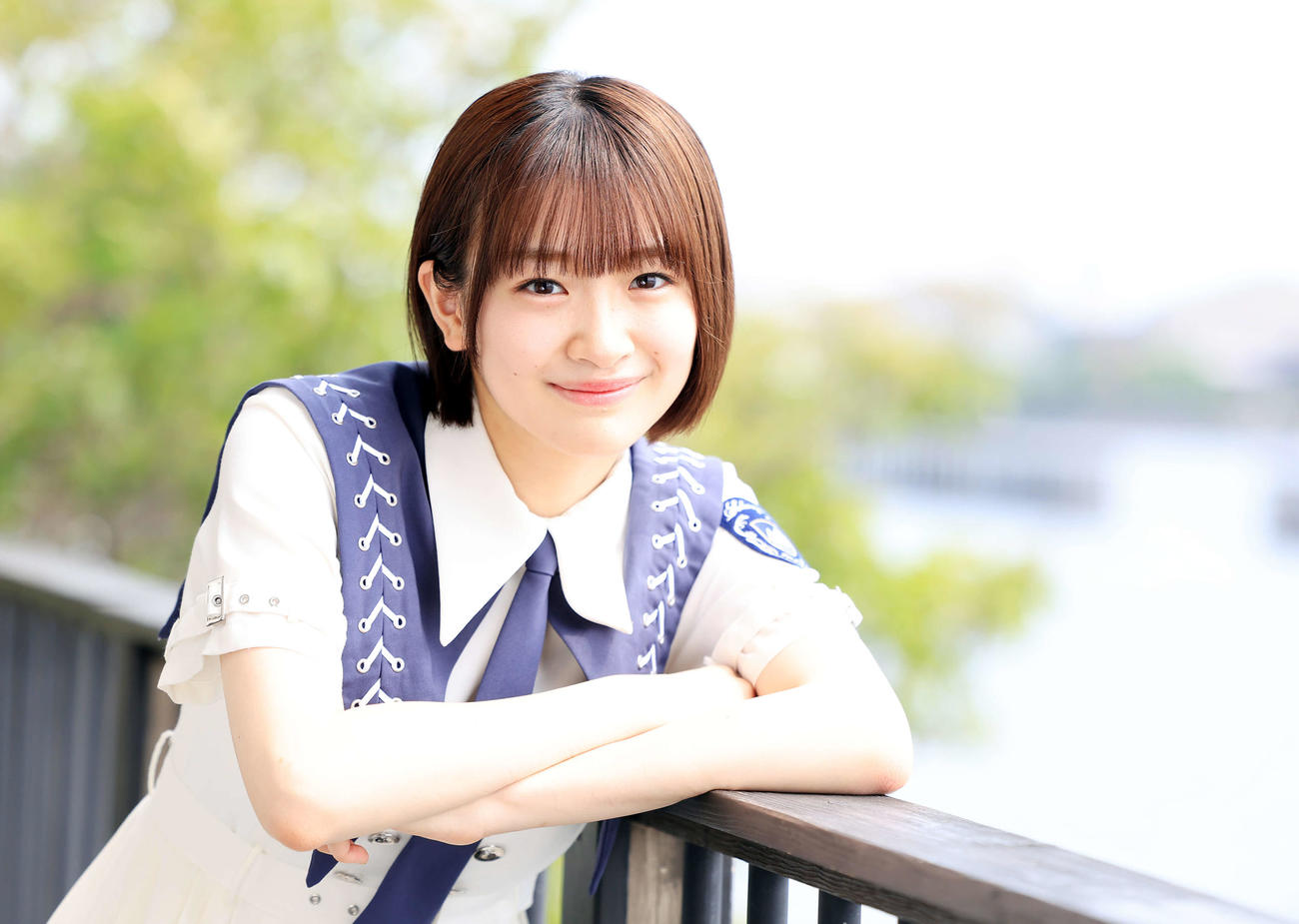 ショートカットへの大イメチェンで、さわやかな雰囲気が漂う櫻坂46小島凪紗（撮影・浅見桂子）
