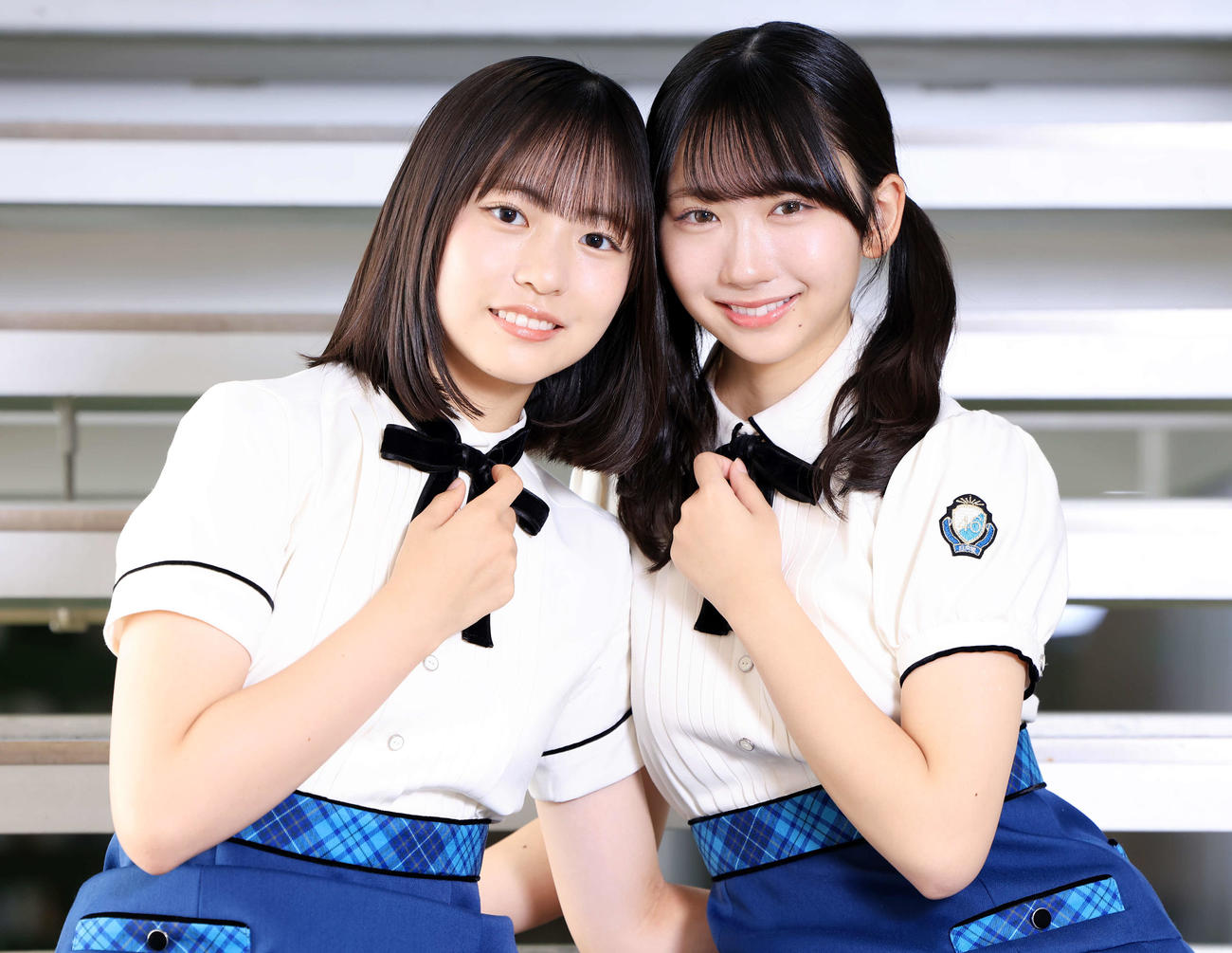 初々しい日向坂46正源司陽子（左）と藤嶌果歩（撮影・浅見桂子）