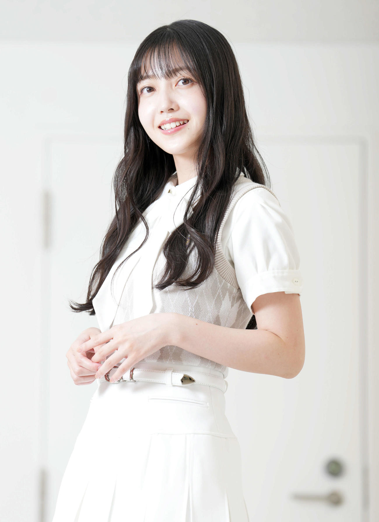 NHK夜ドラ「未来の私にブッかまされる！？」に出演する乃木坂46久保史織里（撮影・たえ見朱実）