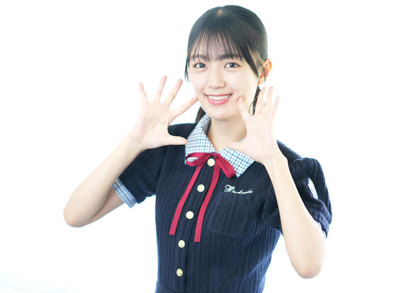 舞台「サザエさん」でワカメ役を演じる日向坂46平尾帆夏（撮影・鈴木みどり）