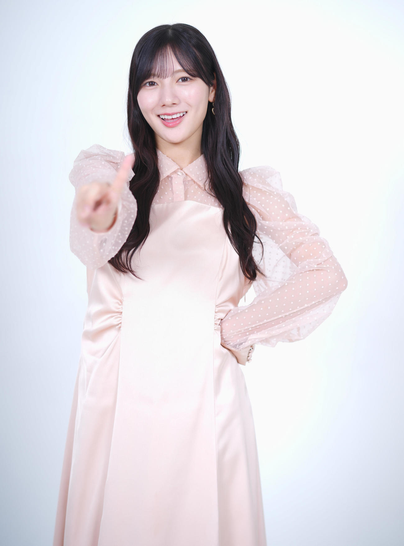 透明感のあるビジュアルと包み込むような笑顔が魅力的な日向坂46河田陽菜（撮影・垰建太）
