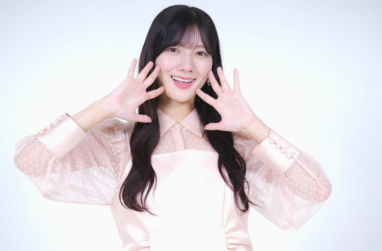 透明感のあるビジュアルと包み込むような笑顔が魅力的な日向坂46河田陽菜（撮影・垰建太）