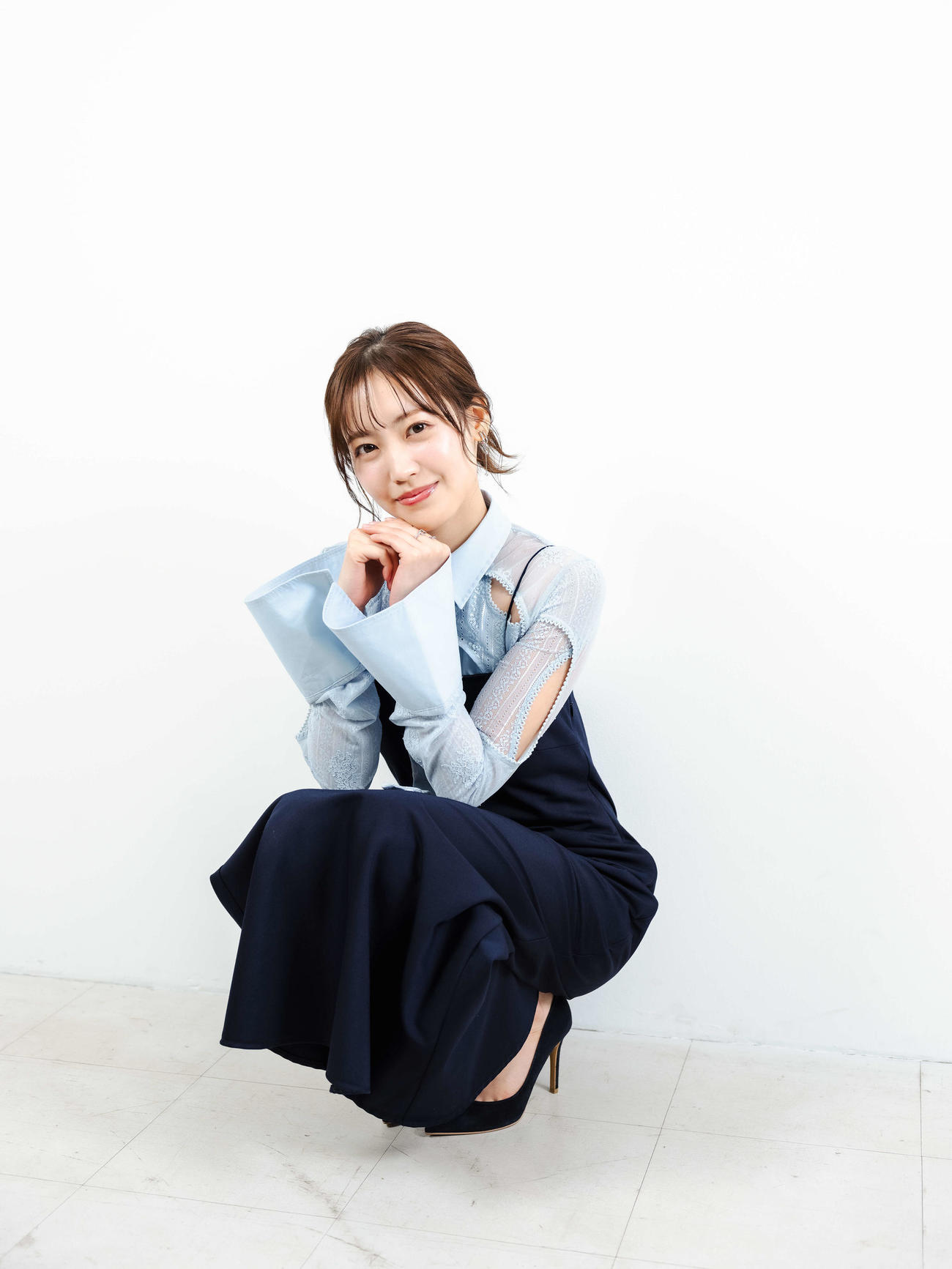 ファースト写真集「まつりの時間」について語った櫻坂46松田里奈(撮影・河田真司)