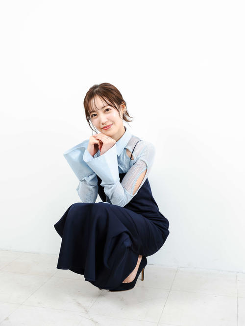 ファースト写真集「まつりの時間」について語った櫻坂46松田里奈(撮影・河田真司)