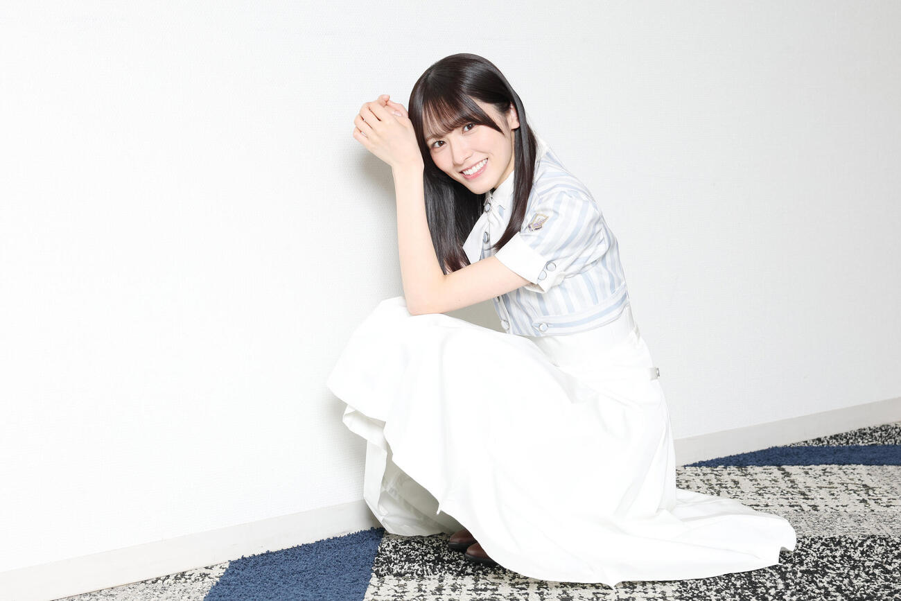 乃木坂46の42枚目シングル「是非に及ばず」で初選抜入りした大越ひなの（撮影・宮地輝）