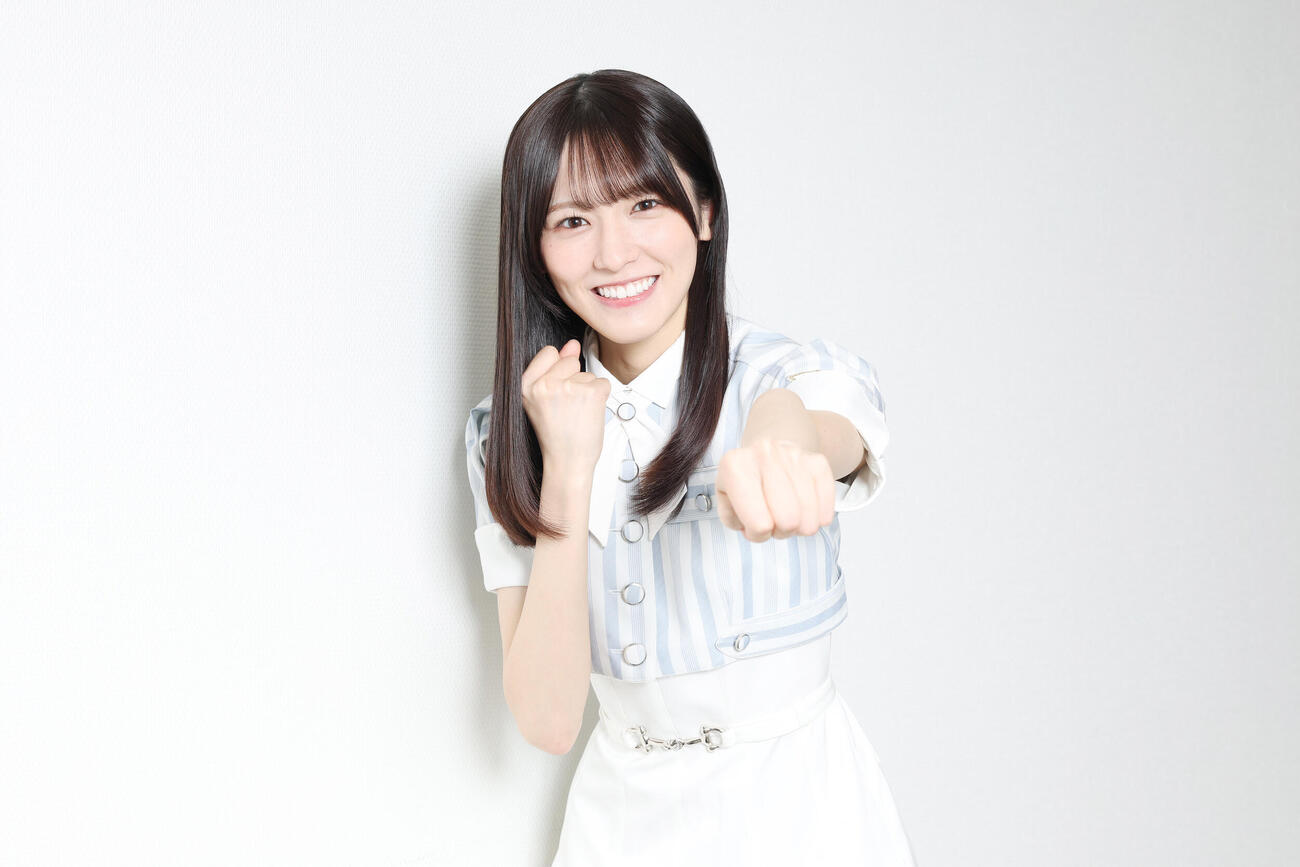 乃木坂46の42枚目シングル「是非に及ばず」で初選抜入りした大越ひなの（撮影・宮地輝）
