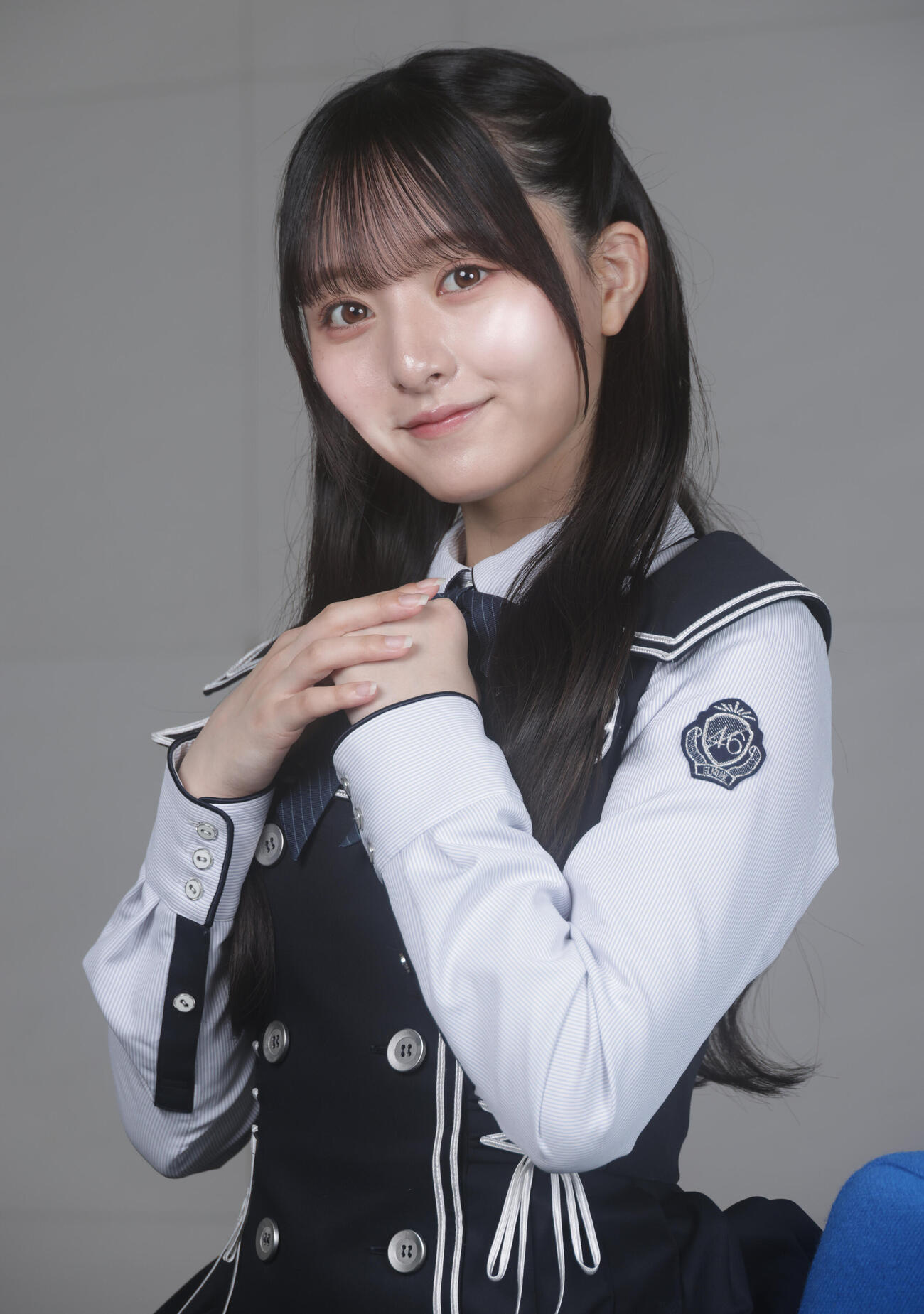 五期生LIVEについて語った日向坂46の片山紗希（撮影・中島郁夫）