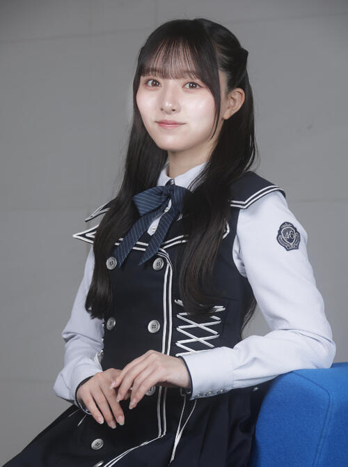 五期生LIVEについて語った日向坂46の片山紗希(撮影・中島郁夫)