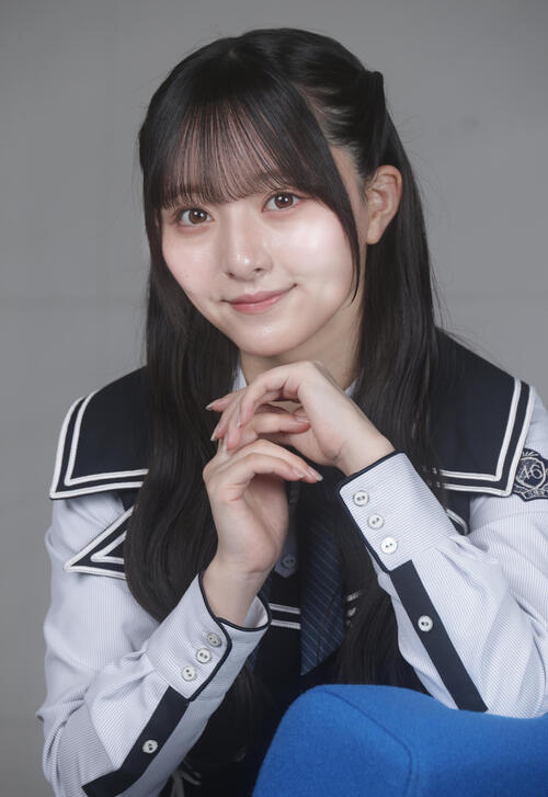 五期生LIVEについて語った日向坂46の片山紗希(撮影・中島郁夫)