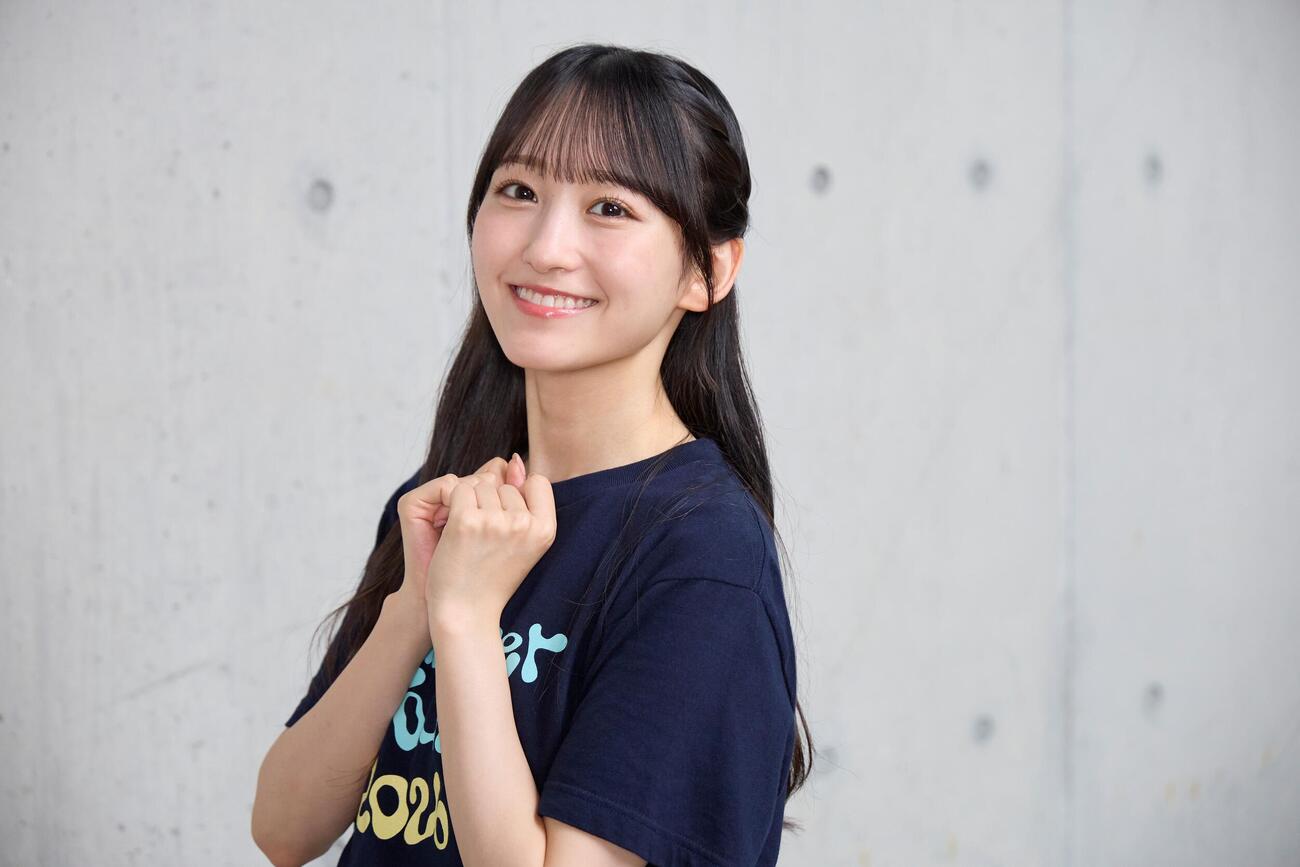 優しい笑顔を見せる乃木坂46一ノ瀬美空（撮影・佐久間美沙カメラマン）