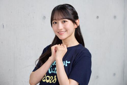 優しい笑顔を見せる乃木坂46一ノ瀬美空（撮影・佐久間美沙カメラマン）