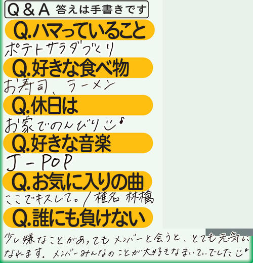水戸舞香Q&A