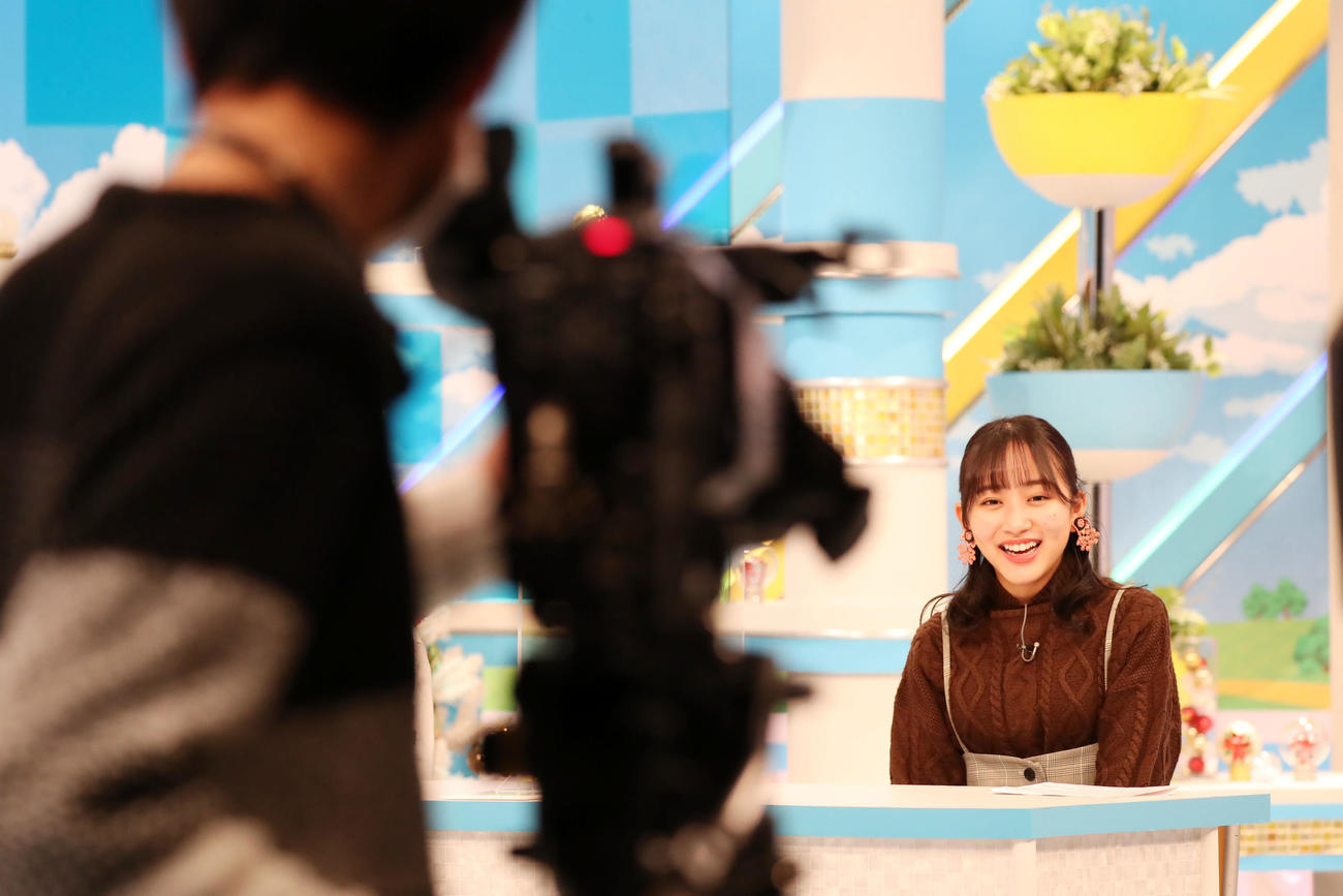 「おはよう朝日土曜日です」に出演するたこやきレインボーの堀くるみ（撮影・加藤哉）
