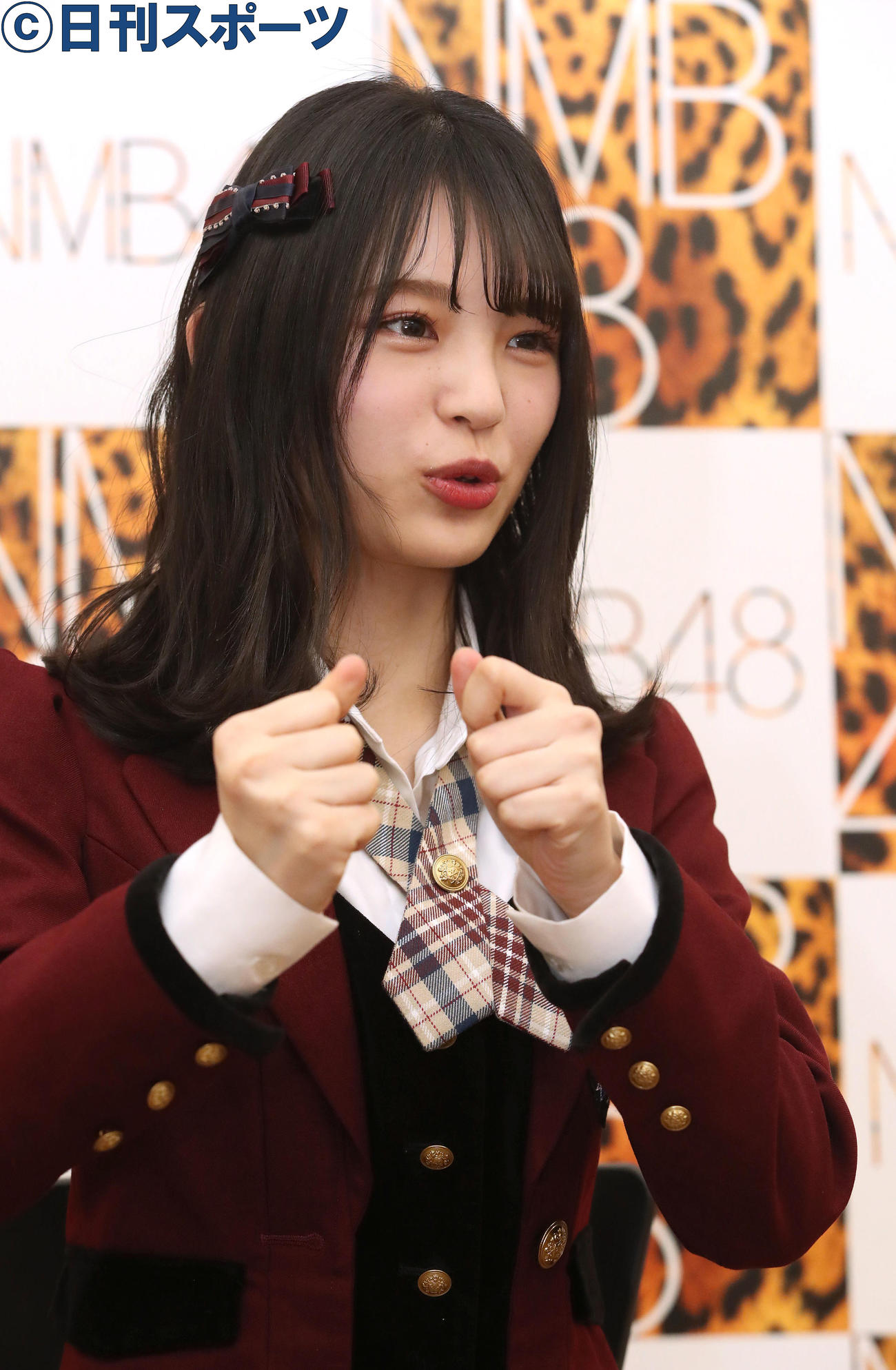 アタックNMB48を振り返る新澤菜央（撮影・白石智彦）