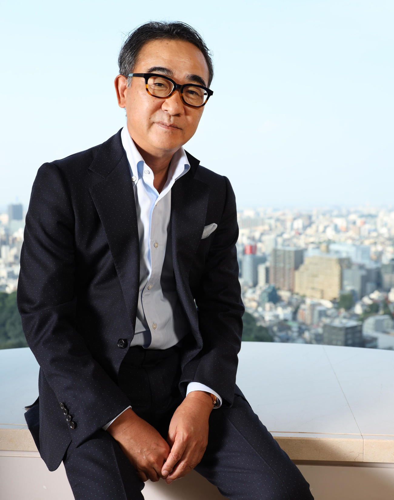 私の持っていた厳しいイメージとは真逆の親しみやすい池井戸潤氏（撮影・中島郁夫）