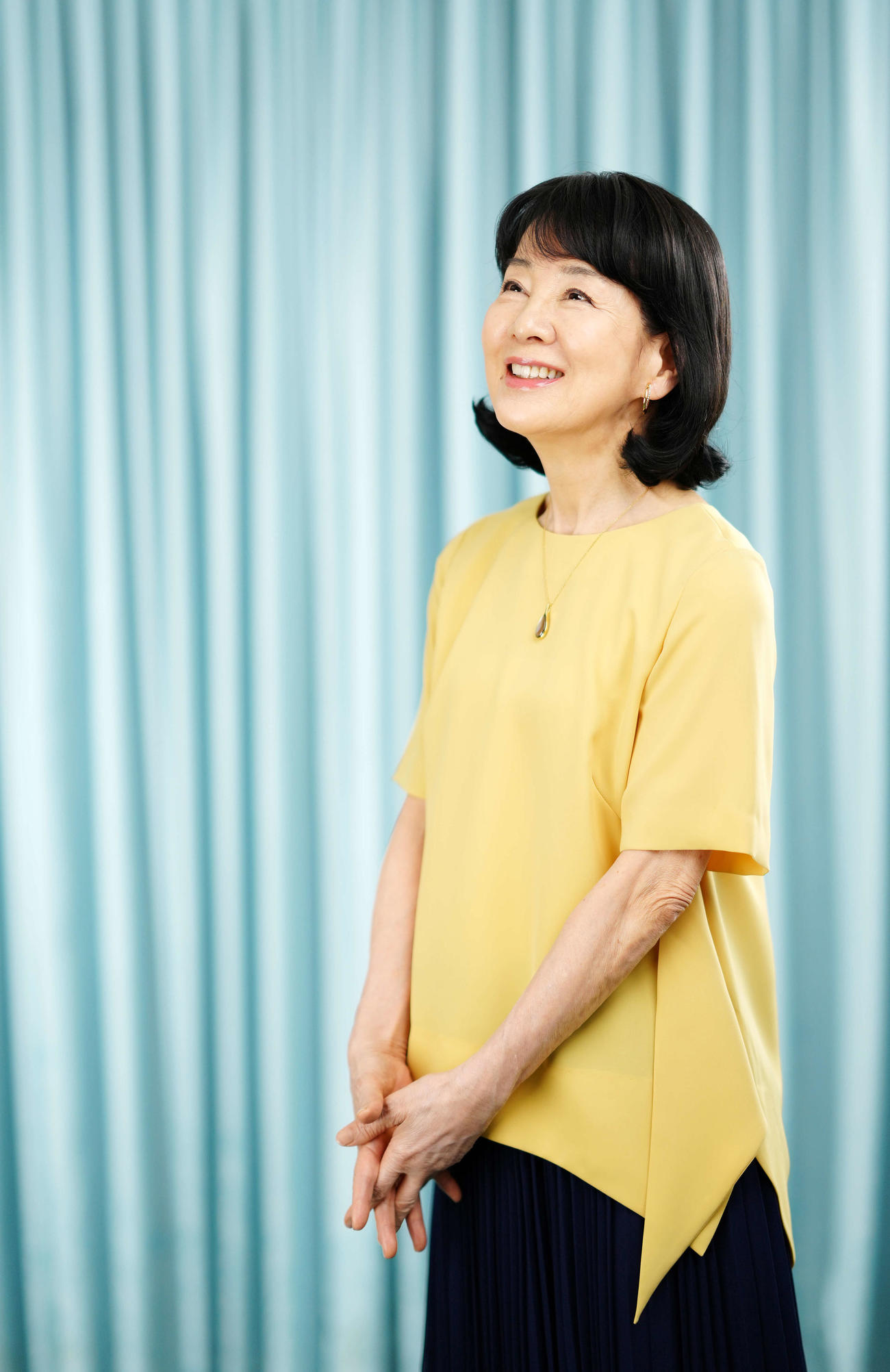 体力維持のため、食事はたくさん食べているが、「緊張しているから、太らない」という吉永小百合さんの言葉が、ゆるみっぱなしな私の胸に突き刺さった（撮影・江口和貴）