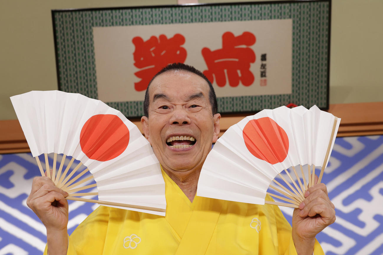 3月末で卒業する「笑点」出演55年の歴史を笑顔でふり返った林家木久扇（撮影・中島郁夫）