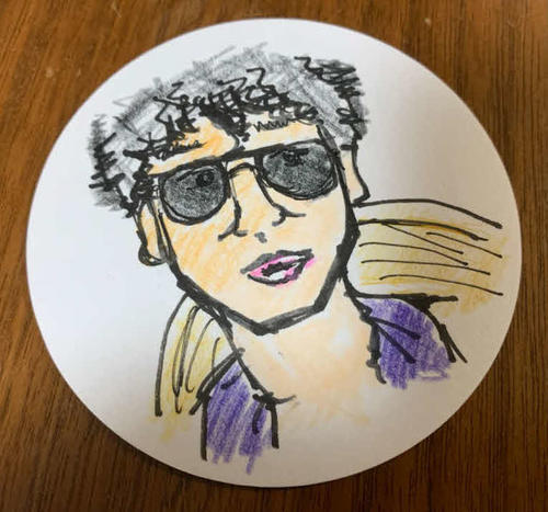 谷健二氏が描いた井浦新の似顔絵