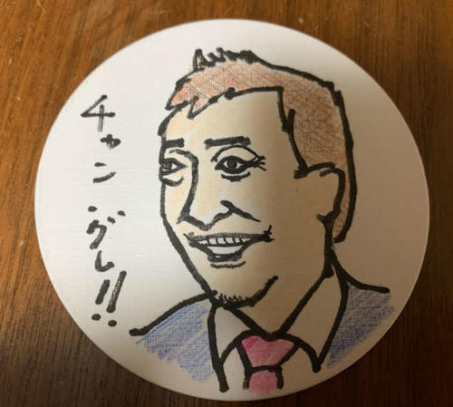 谷健二氏が描いたイ・ソンミンの似顔絵