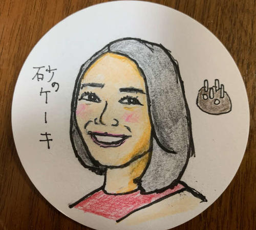 谷健二氏が描いた緑川静香の似顔絵