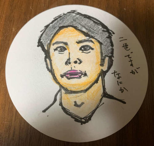 谷健二氏が描いた仲野太賀の似顔絵