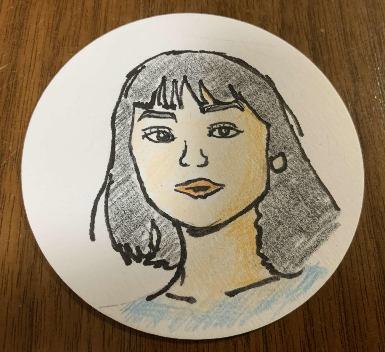 谷健二氏が描いた古川琴音の似顔絵