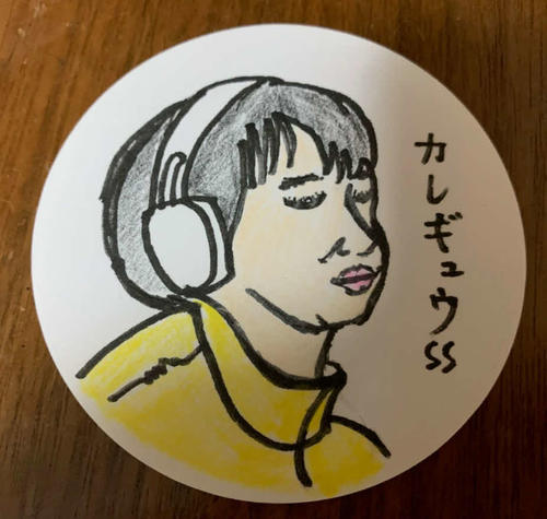 谷健二氏が描いた伊藤万理華の似顔絵