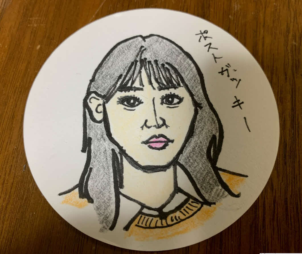 谷健二氏が描いた南沙良の似顔絵