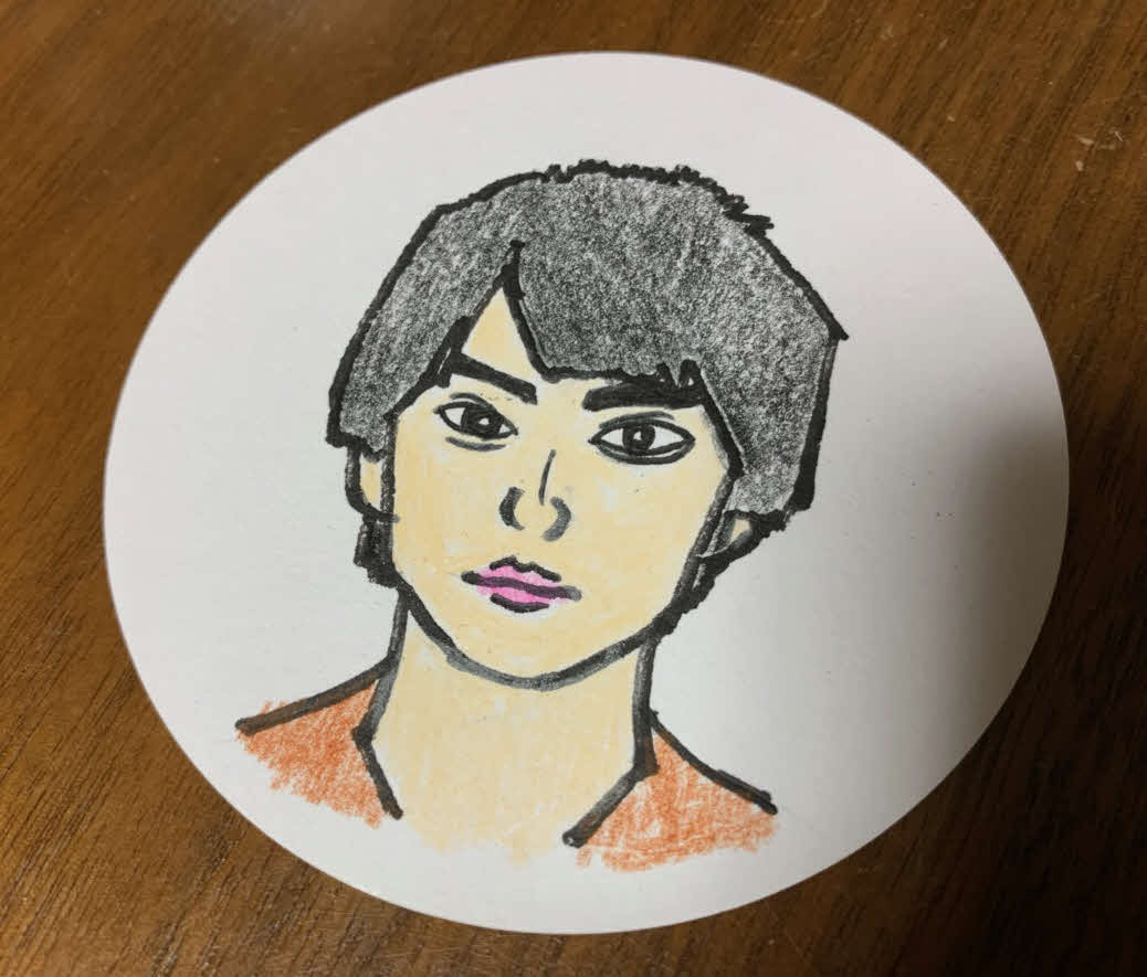 映画監督谷健二氏が描いた神尾楓珠の似顔絵　