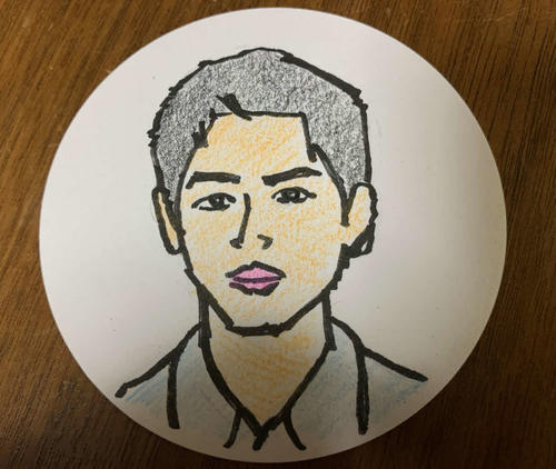 映画監督谷健二氏が描いた松下洸平の似顔絵　