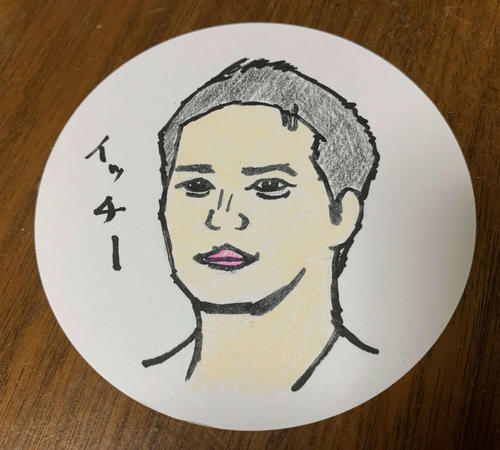 映画監督谷健二氏が描いた市原隼人の似顔絵　