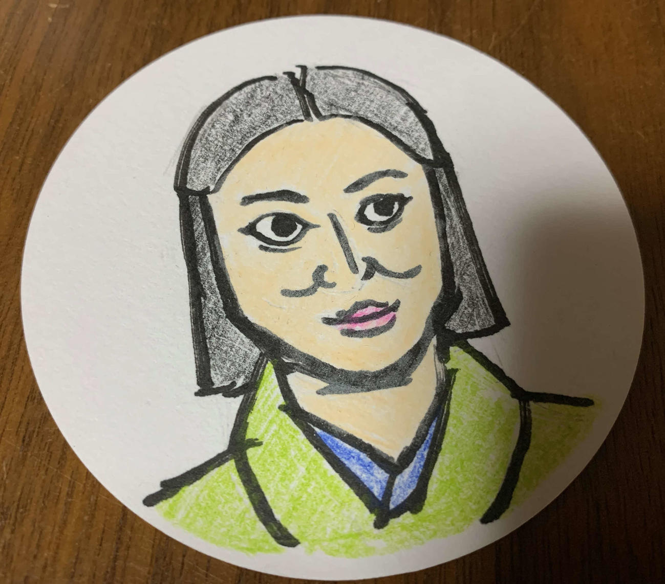 映画監督谷健二氏が描いた小池栄子の似顔絵　