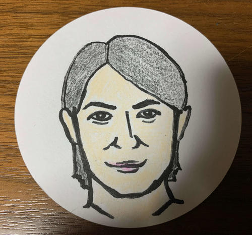 映画監督谷健二氏が描いた福山雅治の似顔絵