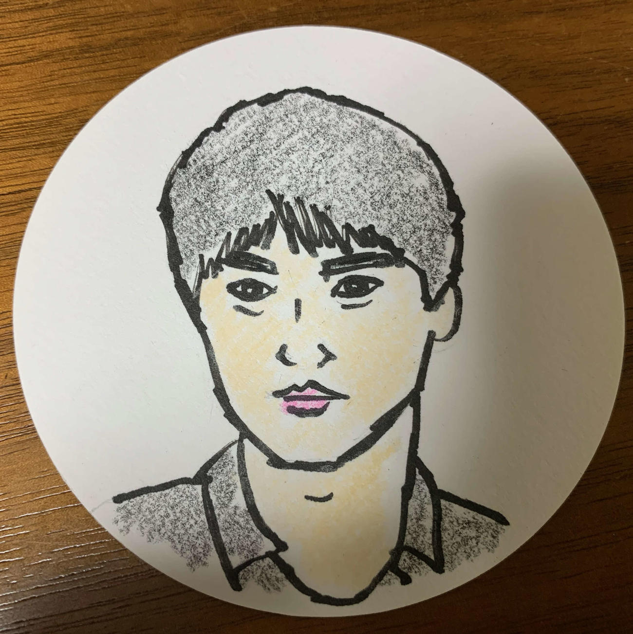 映画監督谷健二氏が描いた結木滉星の似顔絵