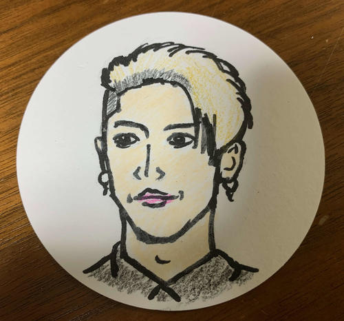 映画監督谷健二氏が描いたMIYAVIの似顔絵