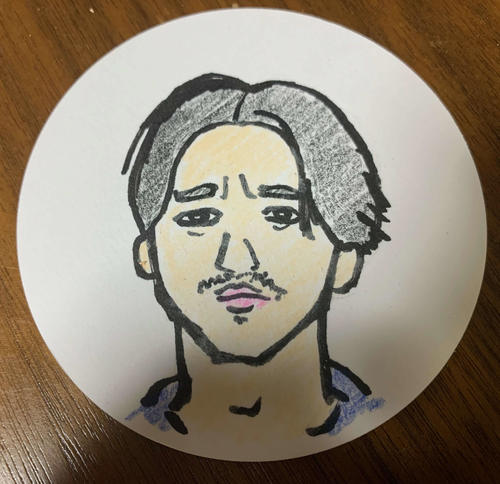 映画監督谷健二氏が描いた錦戸亮の似顔絵