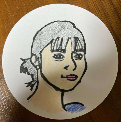 映画監督谷健二氏が描いた上白石萌歌の似顔絵