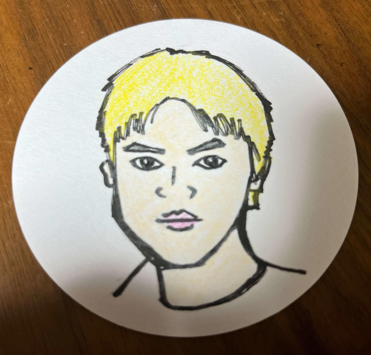 映画監督・谷健二氏が描いた菅生新樹の似顔絵